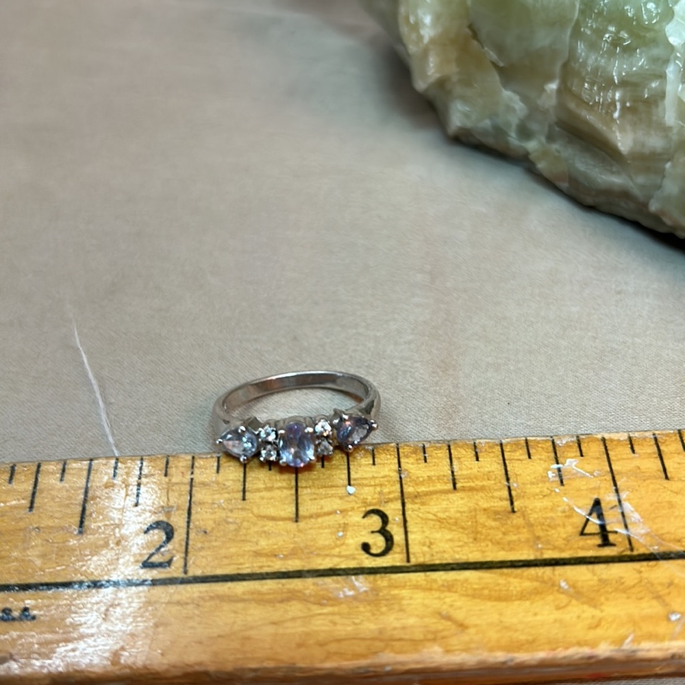 Tanzanite and white topaz ring - Picture 5 of 5